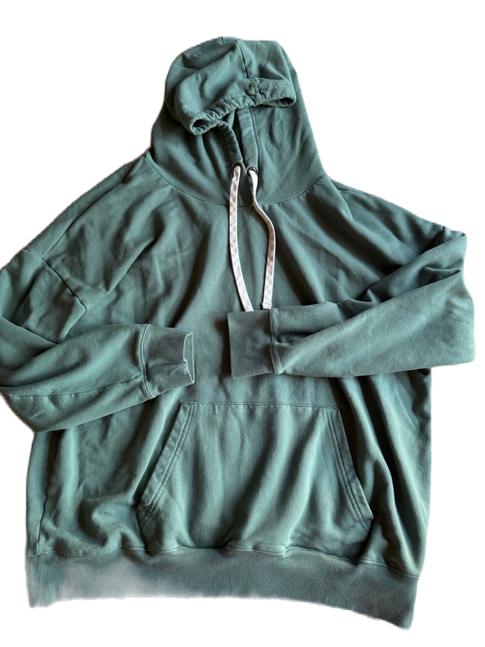 Buffalo David Bitton Teal Green Crewneck Hoodie with Drawstrings